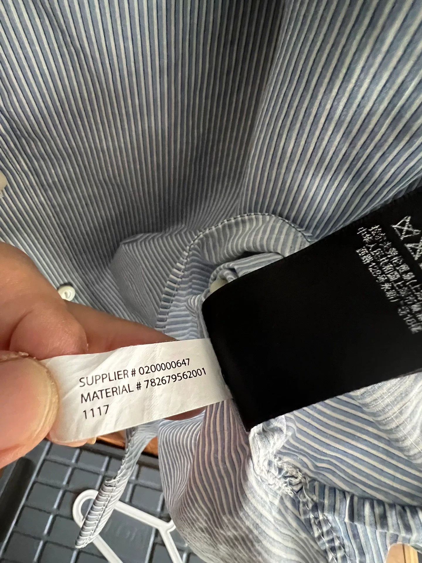 RRL Long Sleeve Striped Shirt in Blue White