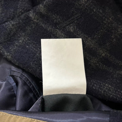 vintage yohji yamamoto navy plaid suit jacket