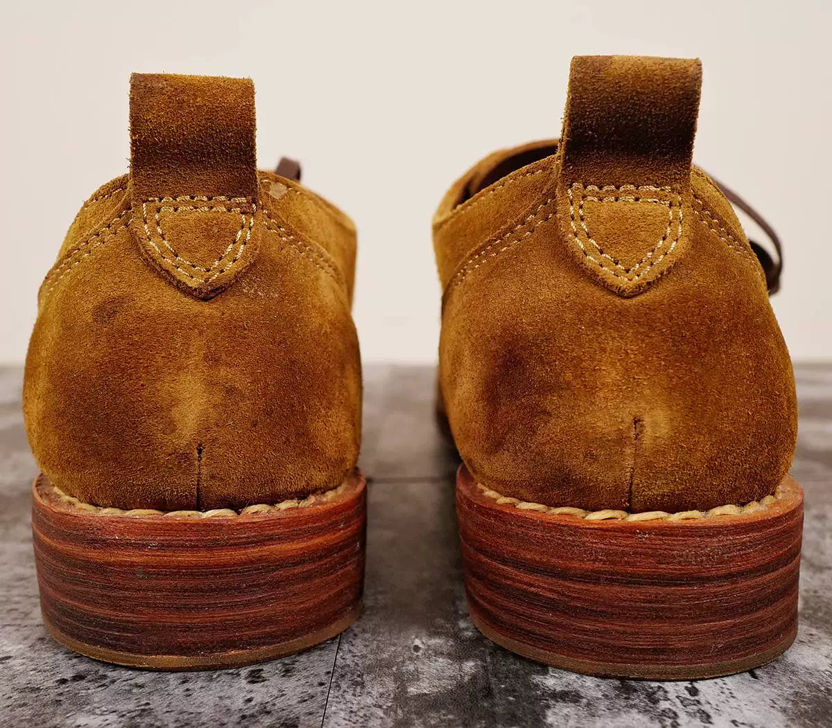 visvim hilts low folk shoes in light brown