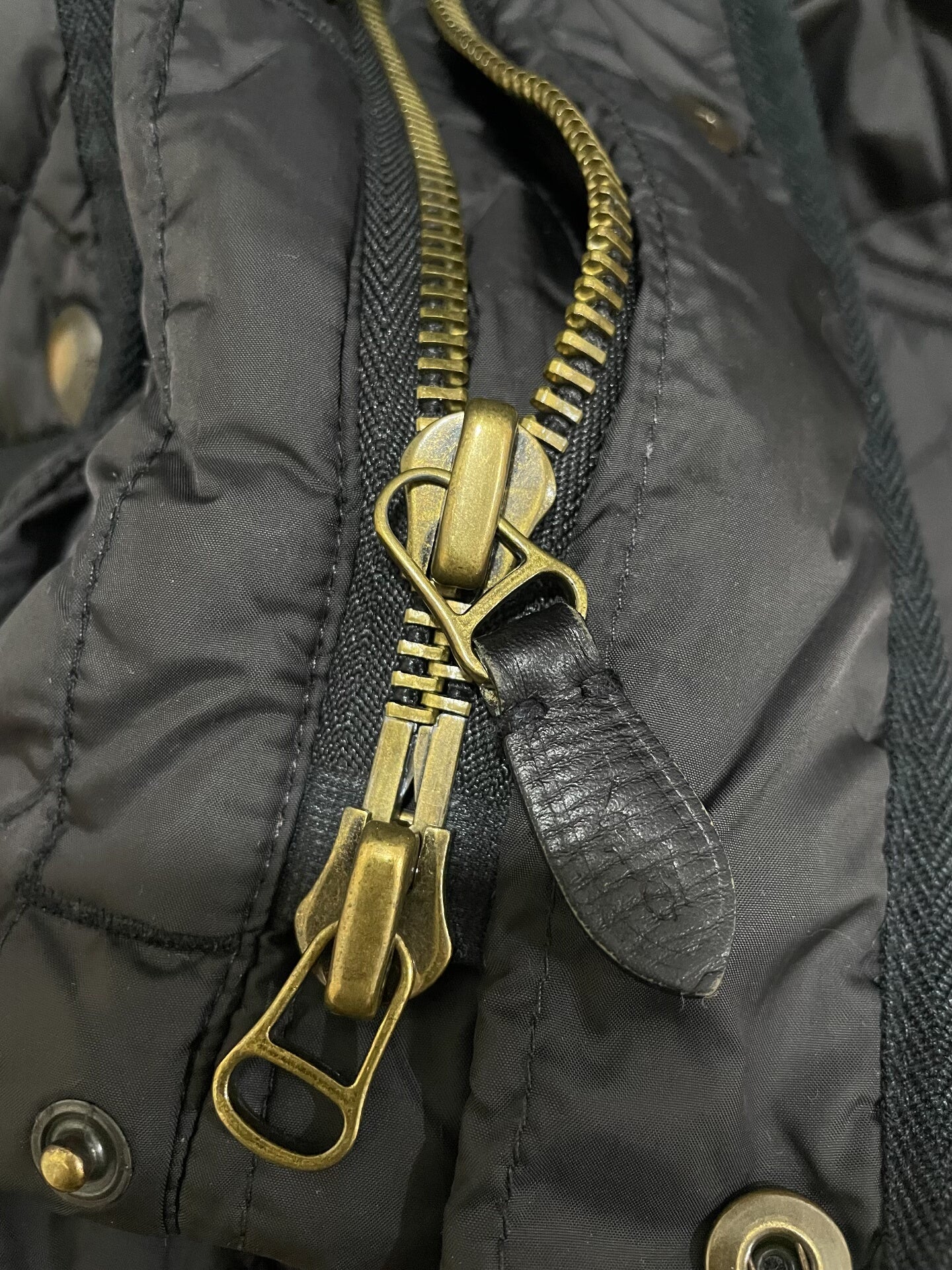 Quilted Cotton Jacket with Suede Detail