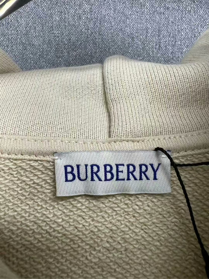 burberry plaid hoodie with logo patch