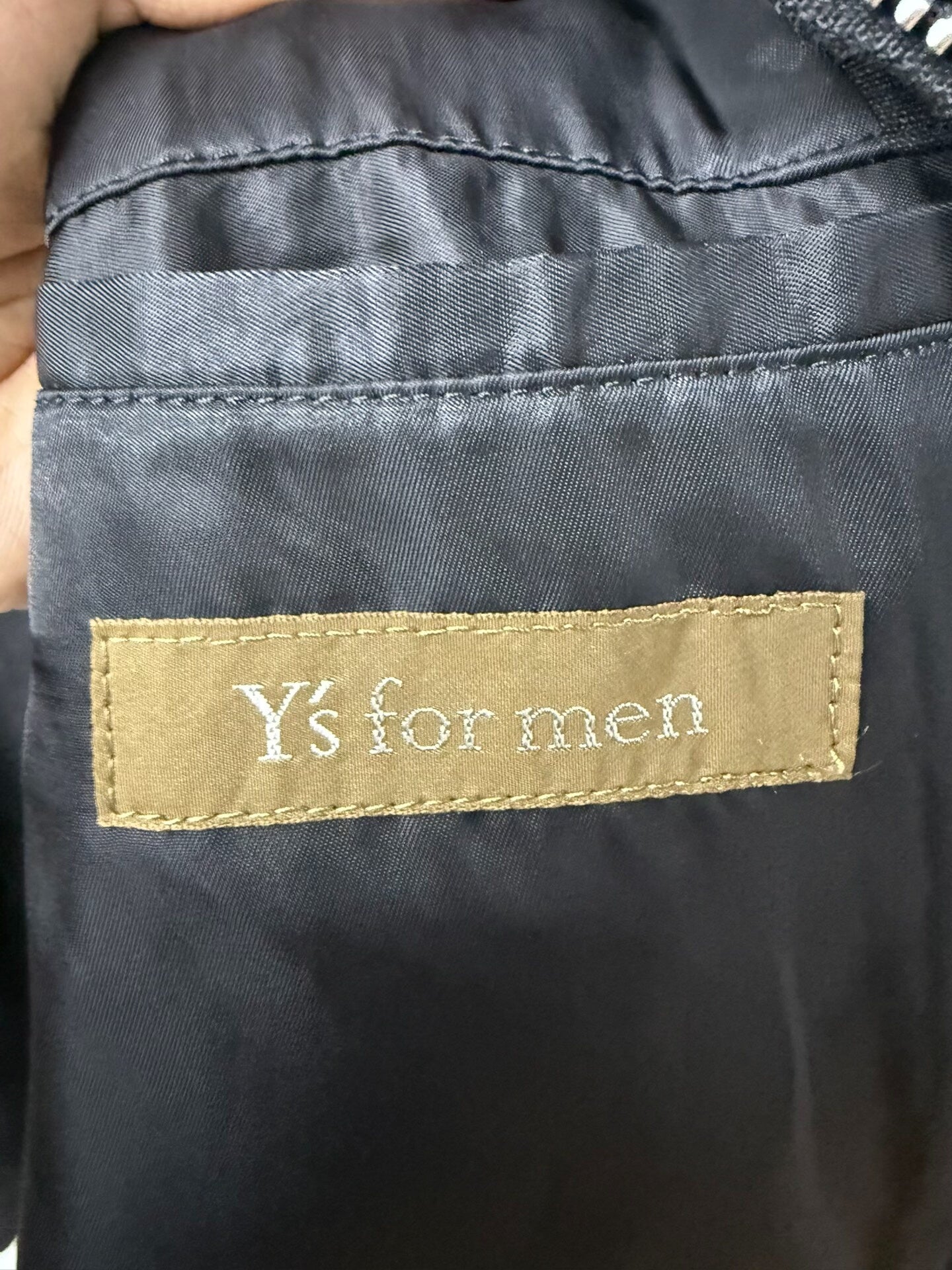 y's for men linen texture collar jacket