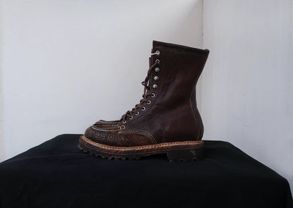 visvim scout moc boots in dark brown