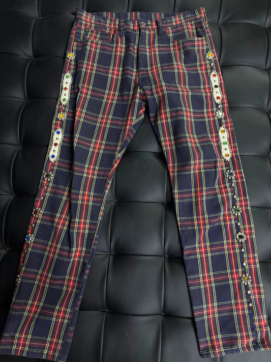 Kapital Red Checkered Gemstone Pants