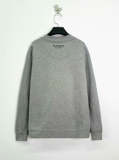 burberry gray stripe logo sweatshirt for women