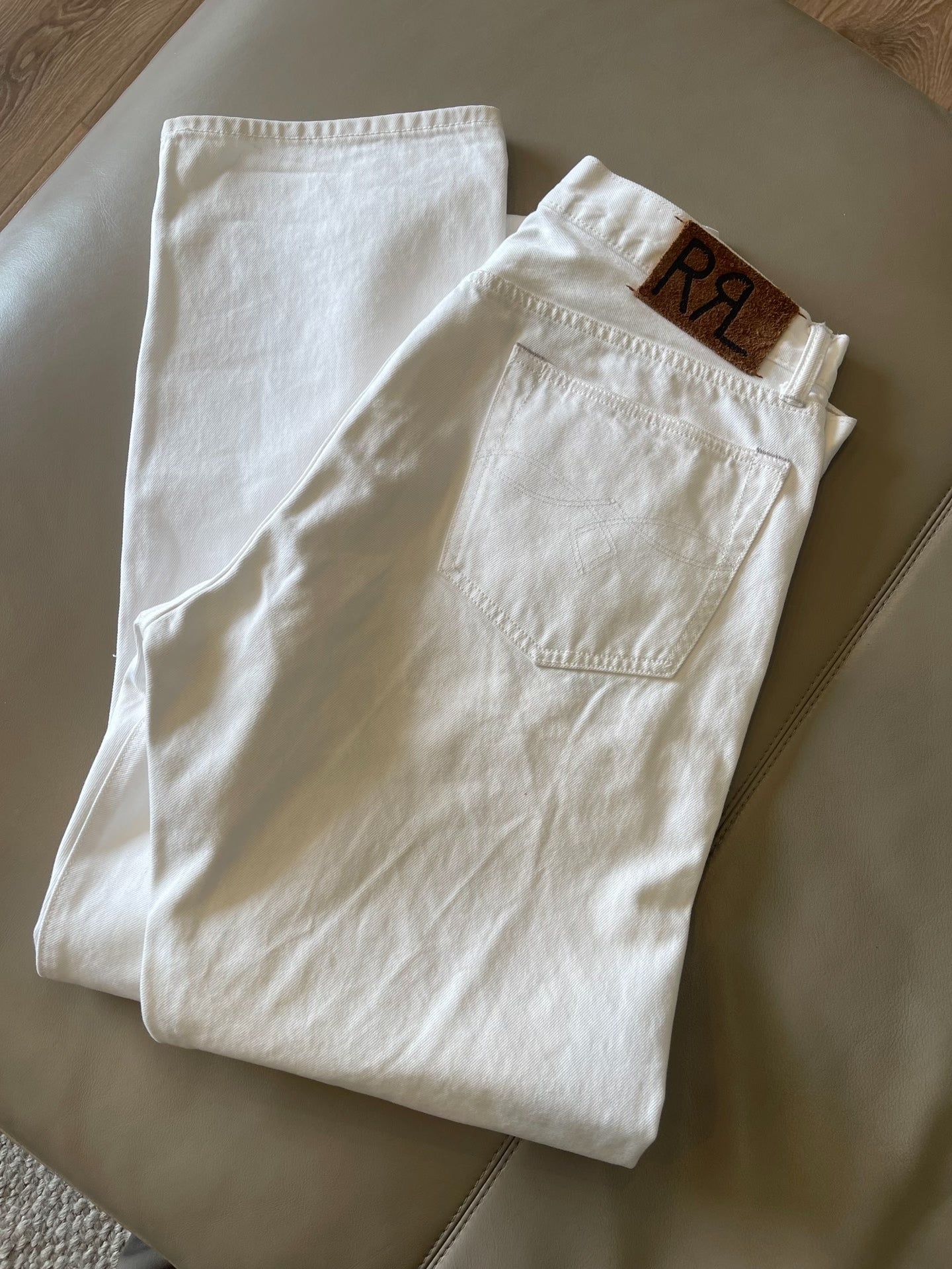 RRL Double RL White Denim Jeans