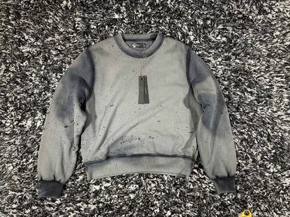 Amiri Distressed Sweatshirt in Black and Gray