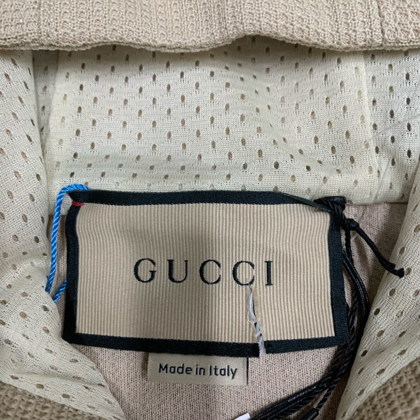 gucci khaki knit hoodie sweatshirt medium size
