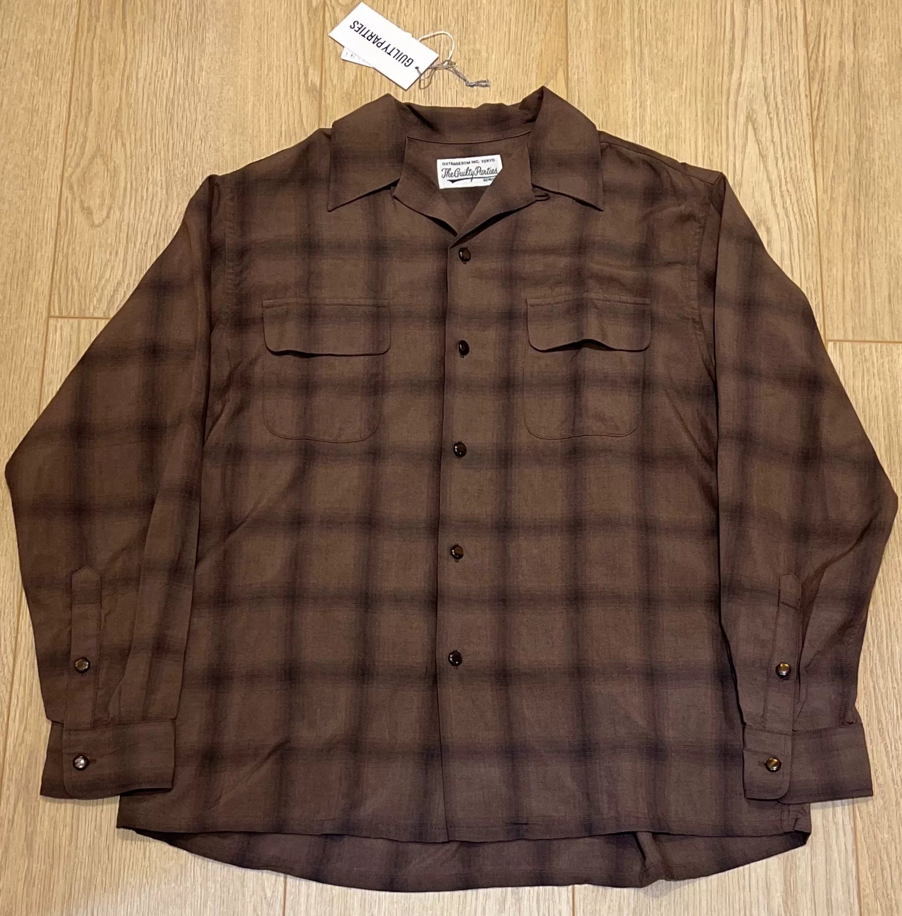 WACKO MARIA 21FW Check Open Collar Shirt