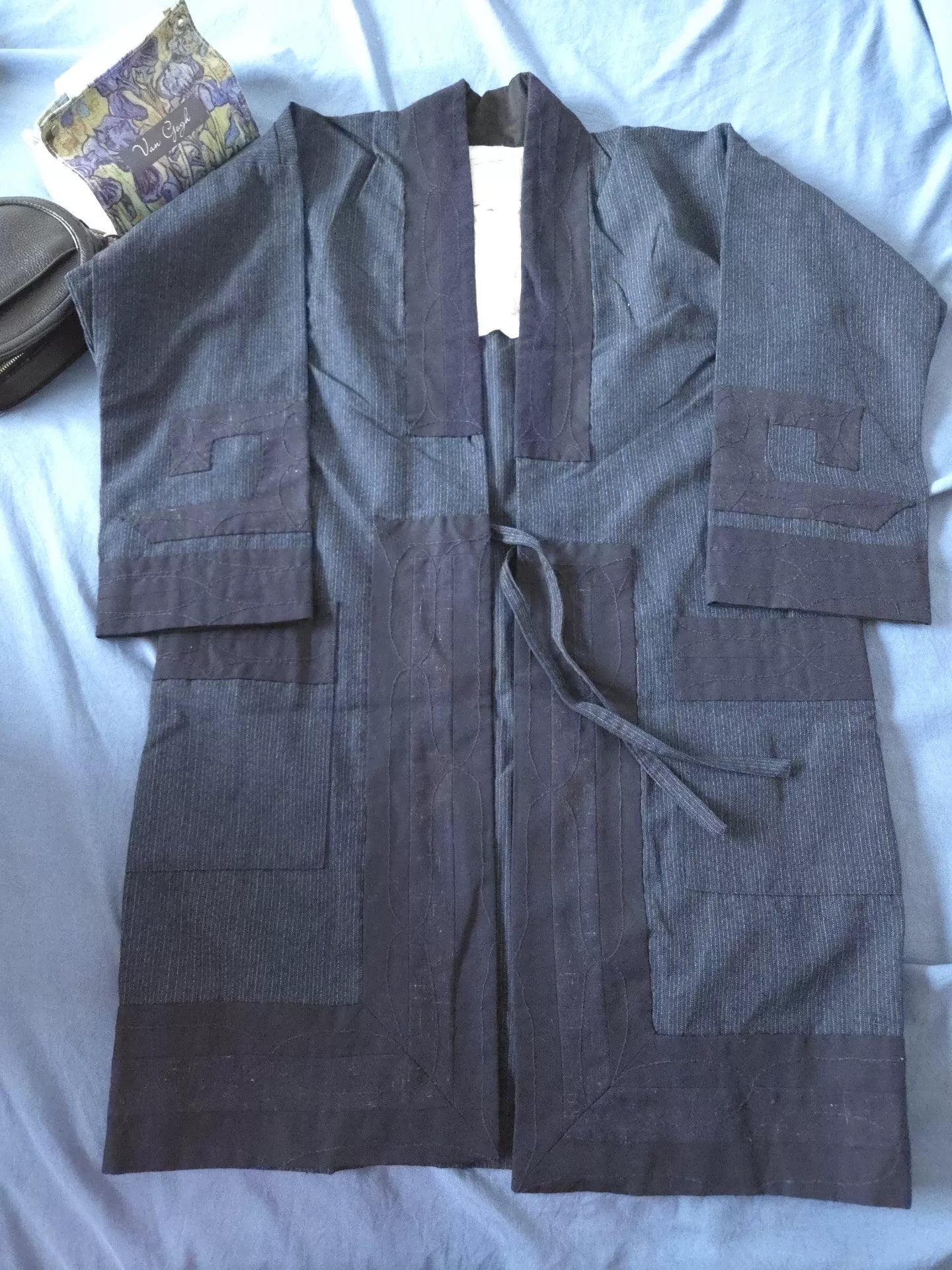 visvim ruunpe dark blue quilted coat
