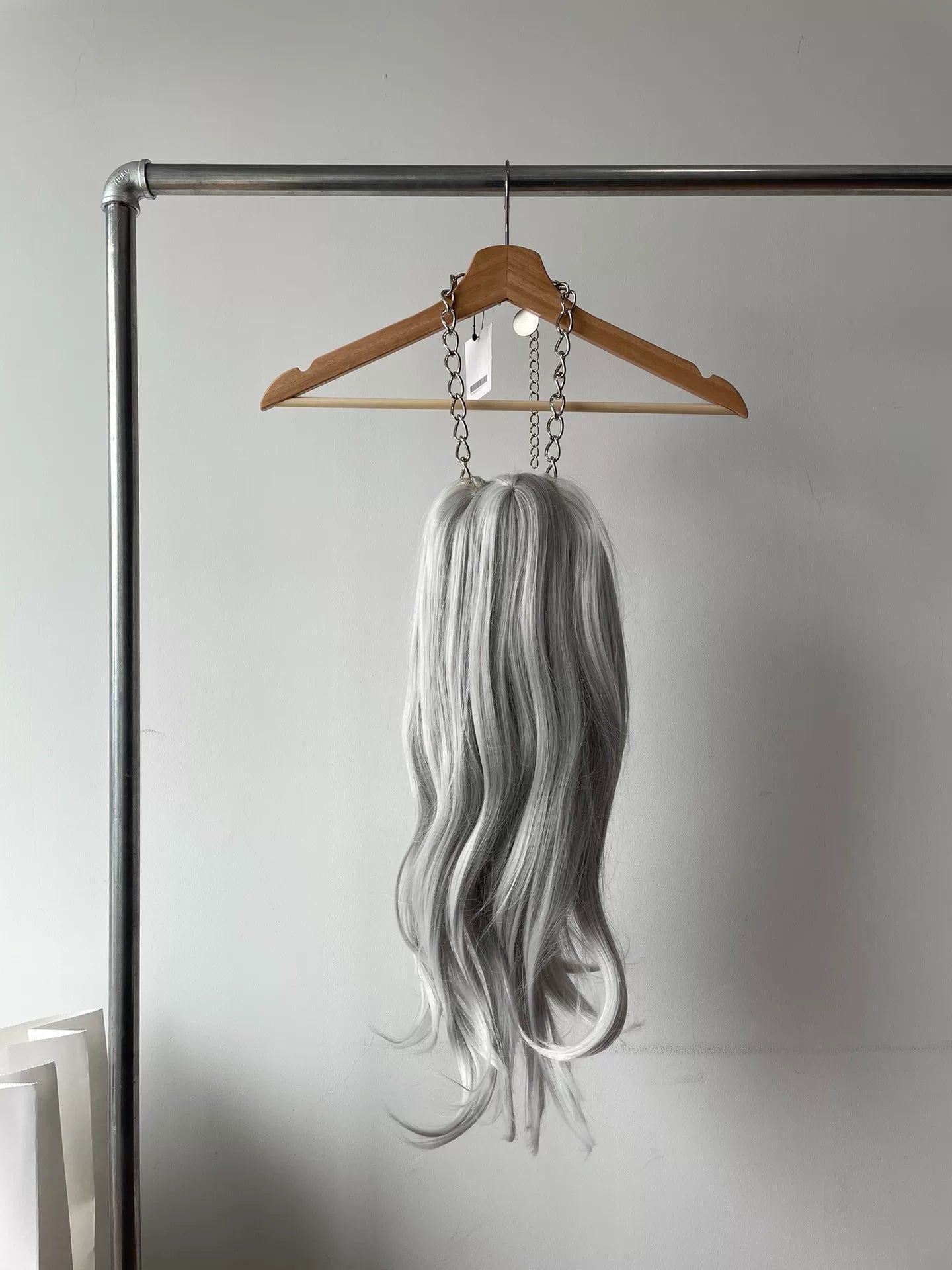 Comme des Garcons Silver Wig Necklace