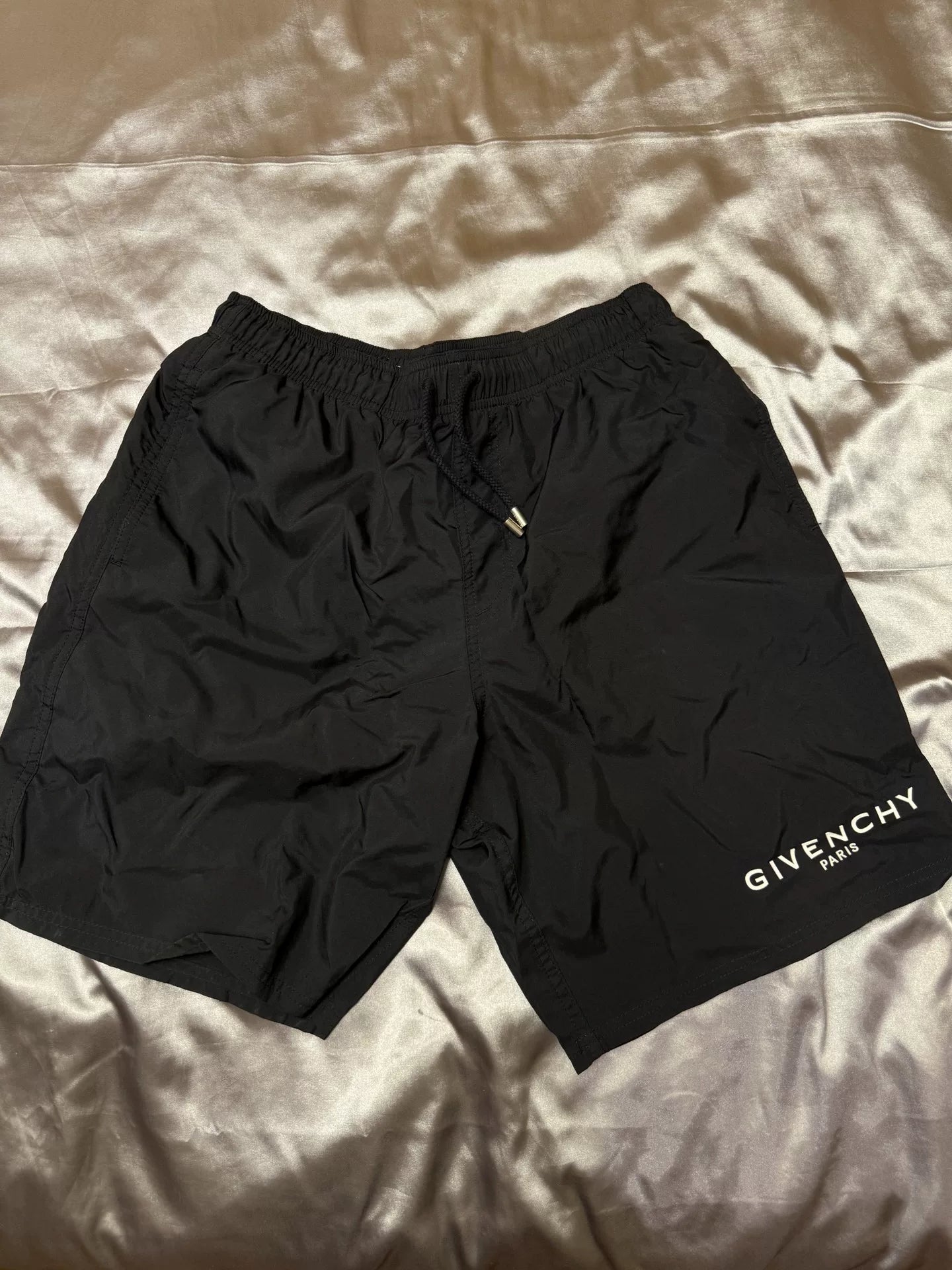givenchy logo nylon athletic shorts