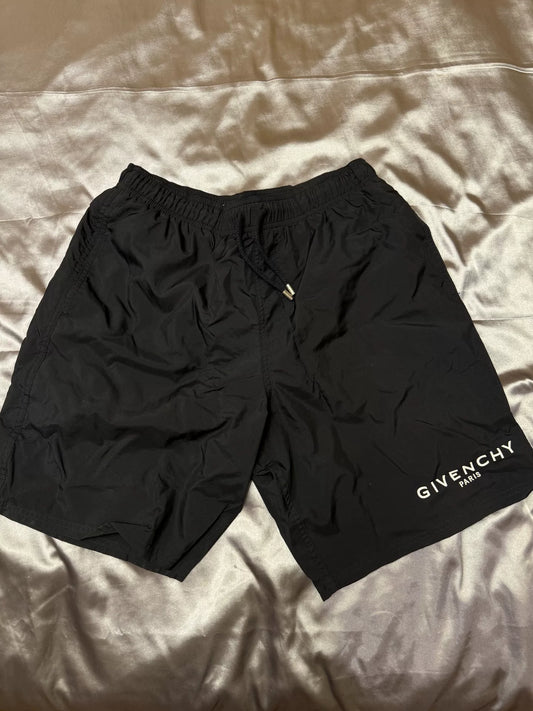 givenchy logo nylon athletic shorts