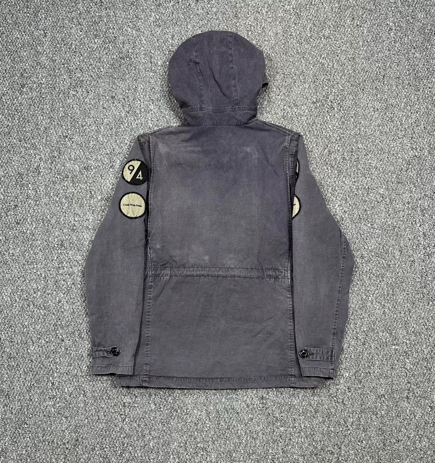 neighborhood 15ss m65 washed hooded jacket