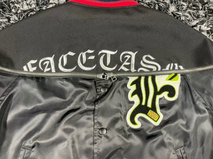 facetam black jacket with red accents