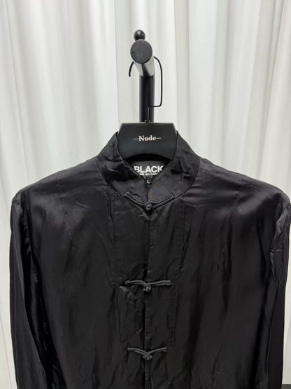 comme des garcons black silk embroidered jacket