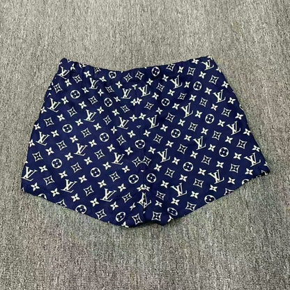 Louis Vuitton Blue Printed Shorts Size 36