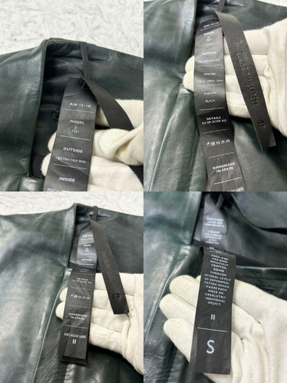 Boris Bidjan Saberi Calf Leather Riders Jacket