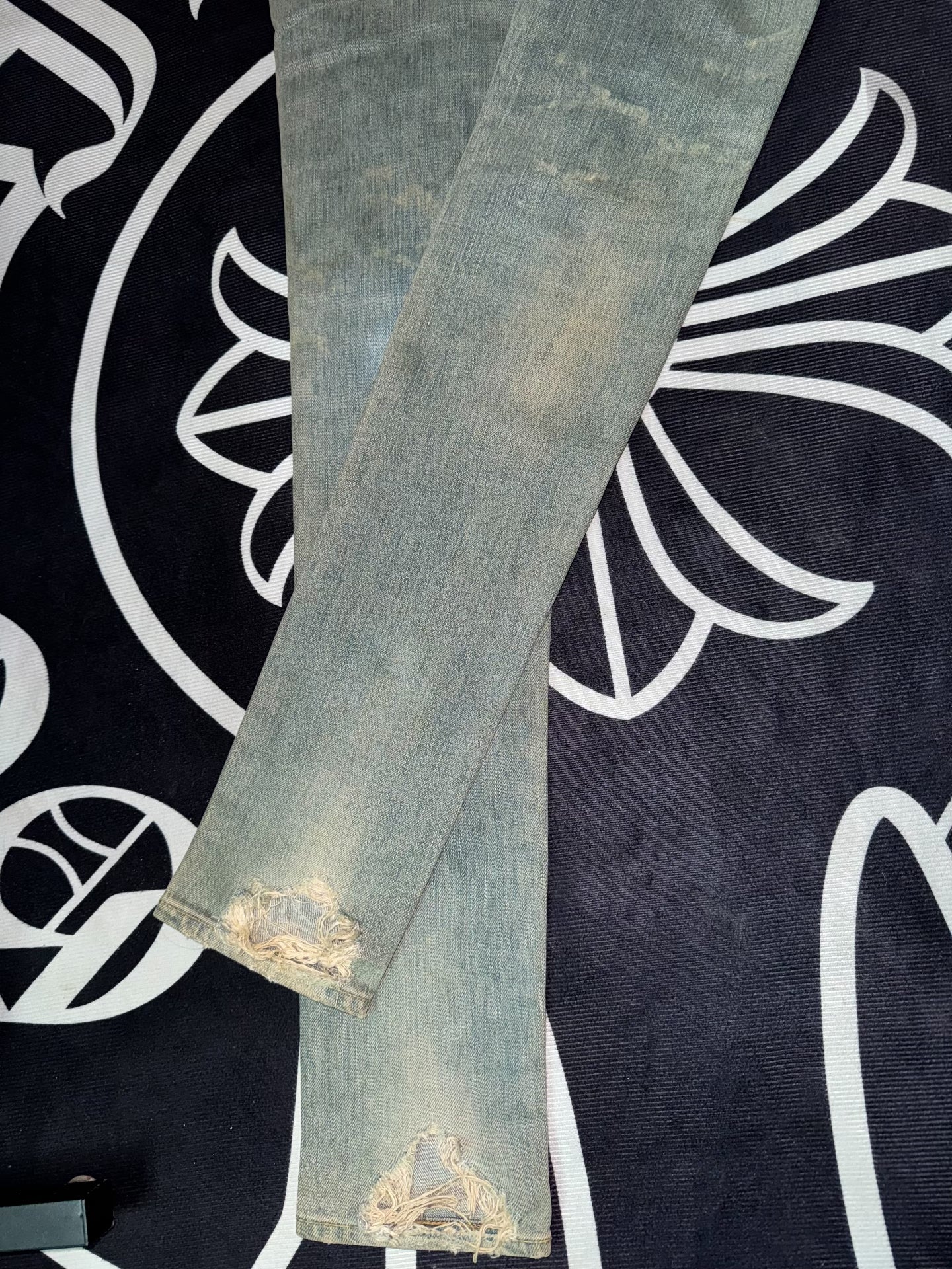 Saint Laurent Light Blue Distressed Jeans