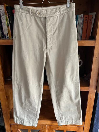 stylish timeworn butchers pants in beige