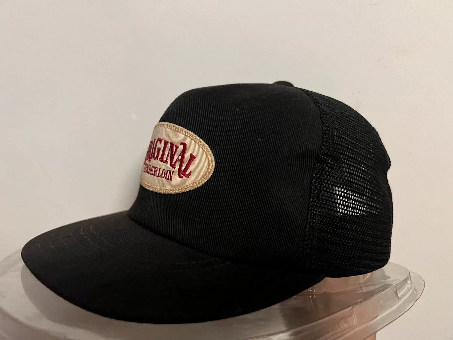original trucker cap with oval patch