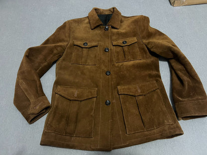 Vintage Suede Military Leather Jacket