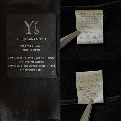 yohji yamamoto y's minimalist wool coat