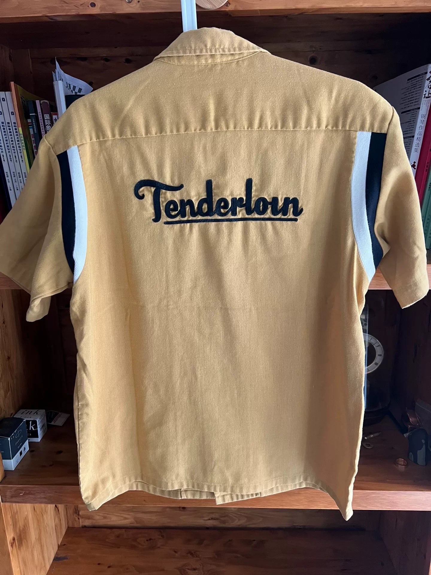 vintage tenderloin yellow bowling short sleeve shirt