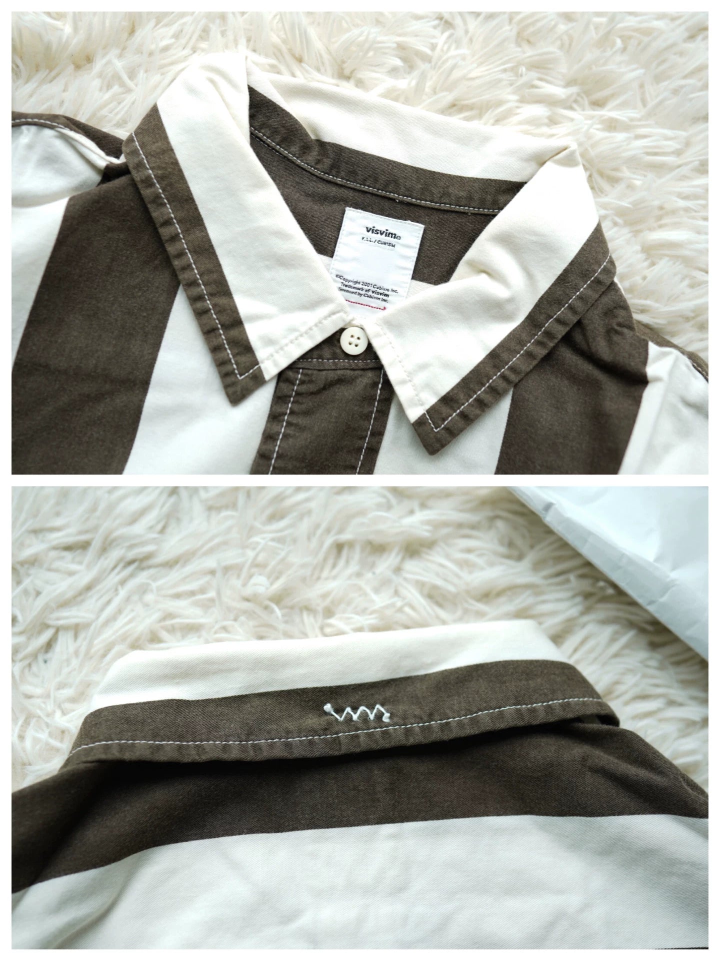visvim cecile striped shirt