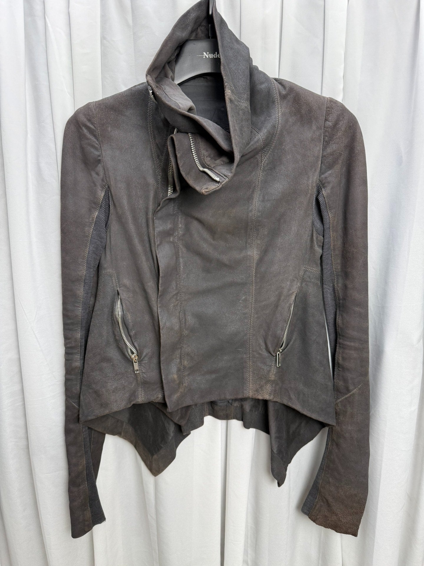Rick Owens Distressed Sheepskin Jacket 40