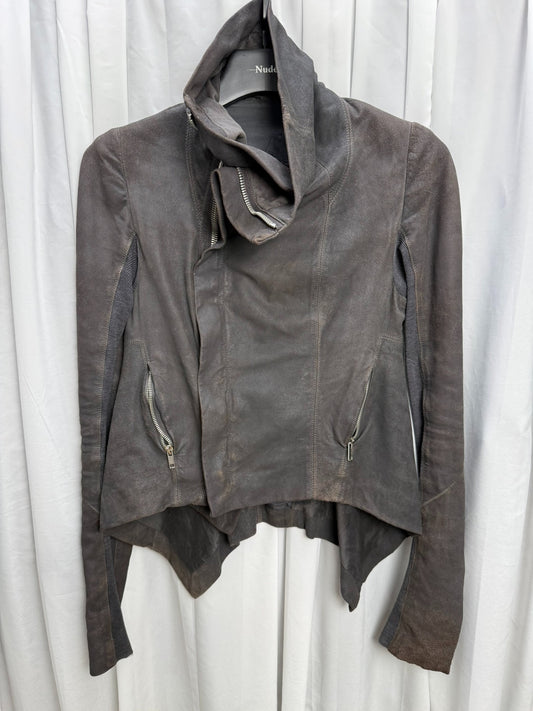 Rick Owens Distressed Sheepskin Jacket 40