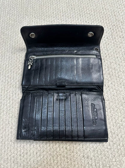 Chrome Hearts Double Silver Buckle Wallet