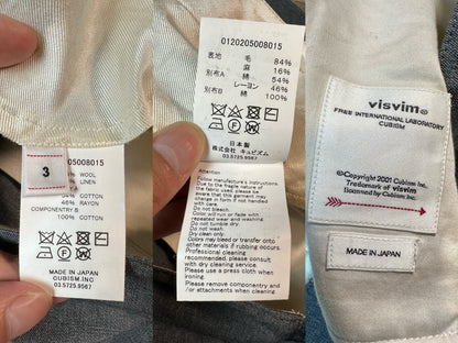 visvim anton suspender pants in gray