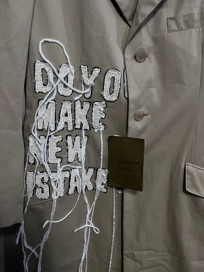Yohji Yamamoto 24AW Slogan Fringe Coat