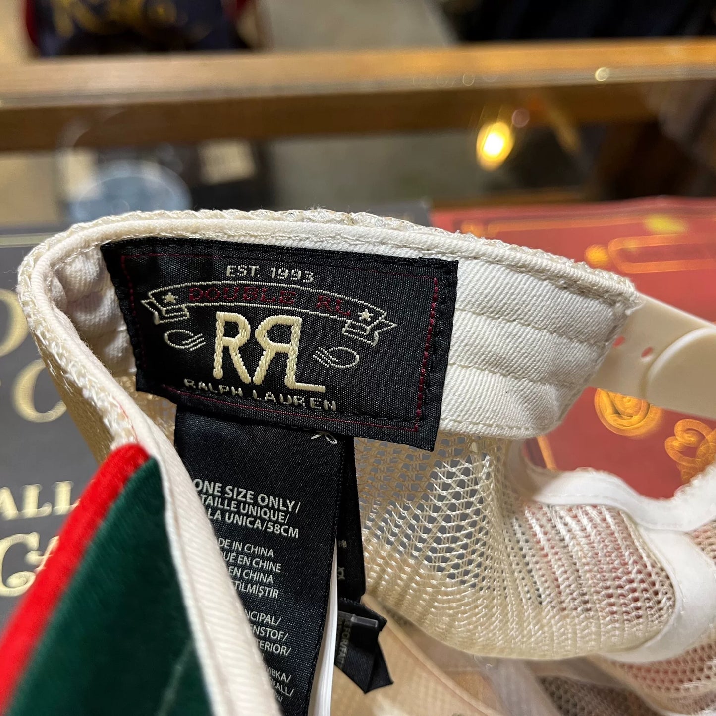 RRL Distressed Bull Baseball Cap