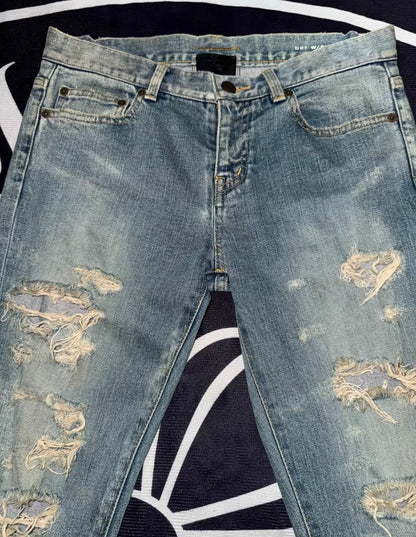 Saint Laurent SLP 14SS Distressed Jeans