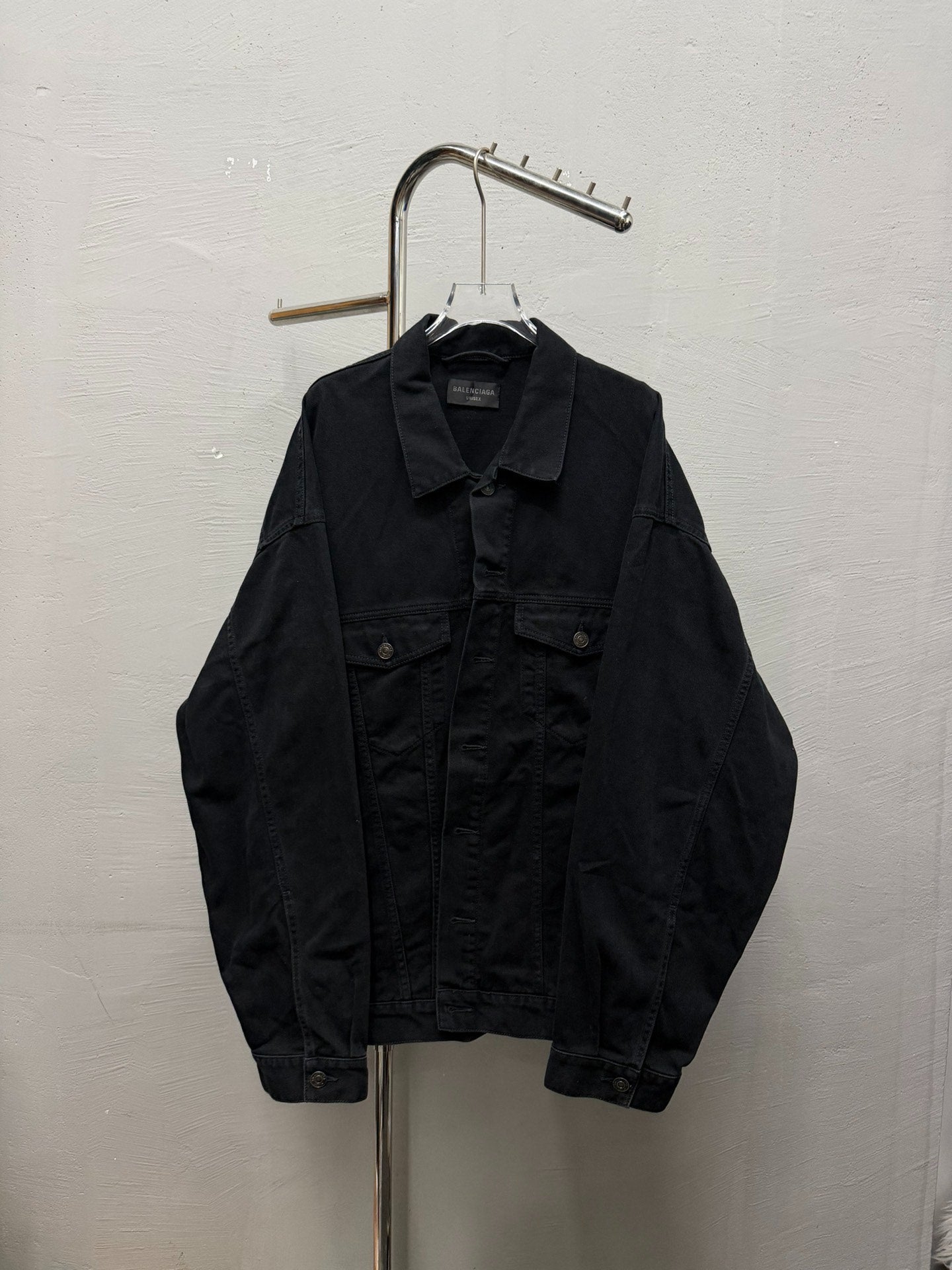 Balenciaga Back Logo Denim Jacket