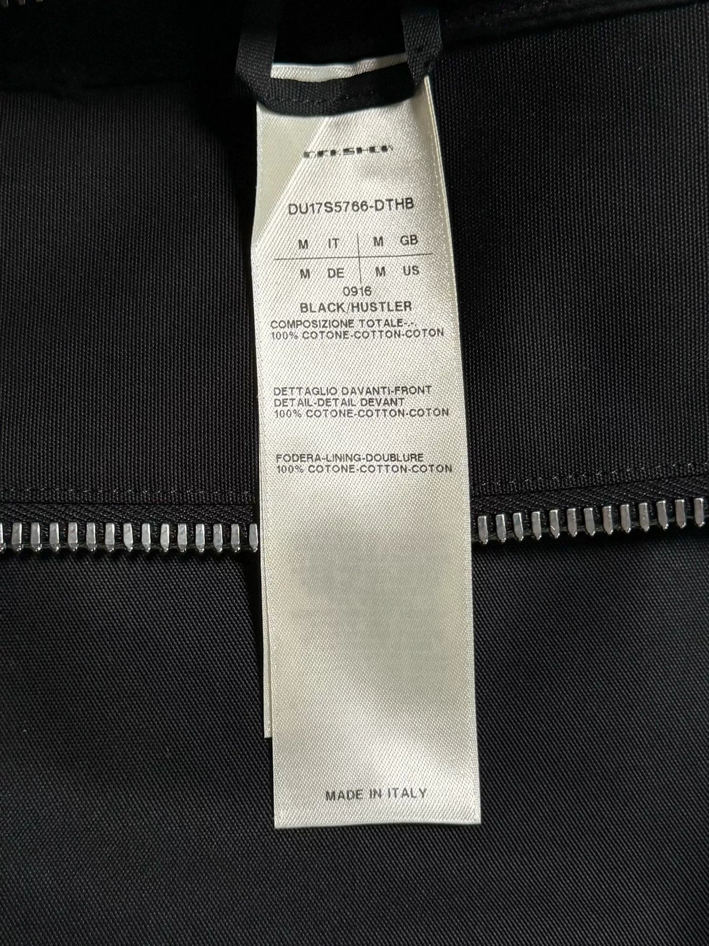 rick owens black jacket with gray panel