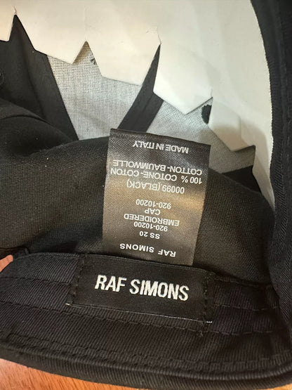 raf simons smiley logo black cap