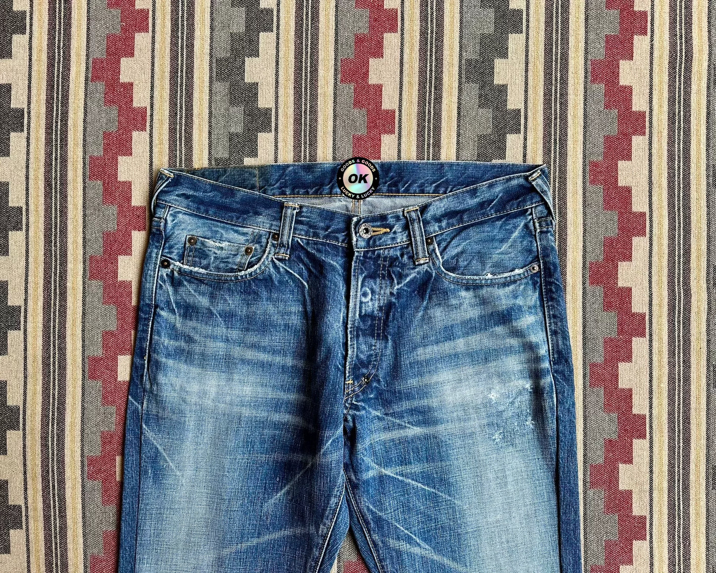 Prps Heavily Washed Distressed Jeans