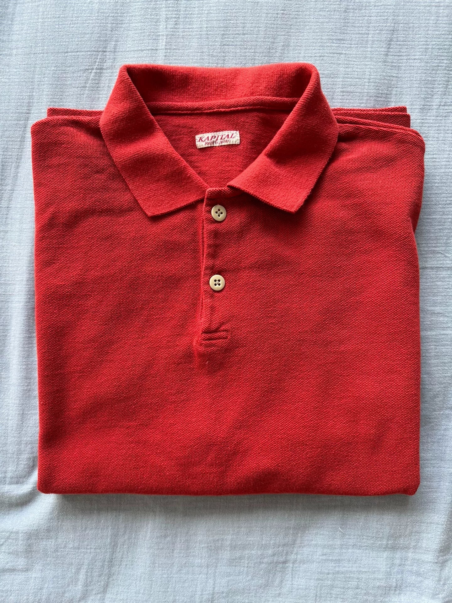 KAPITAL 23SS Piqué Mesh Pocket Polo Shirt
