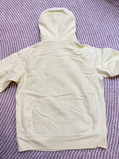 supreme box logo hoodie size M cream color