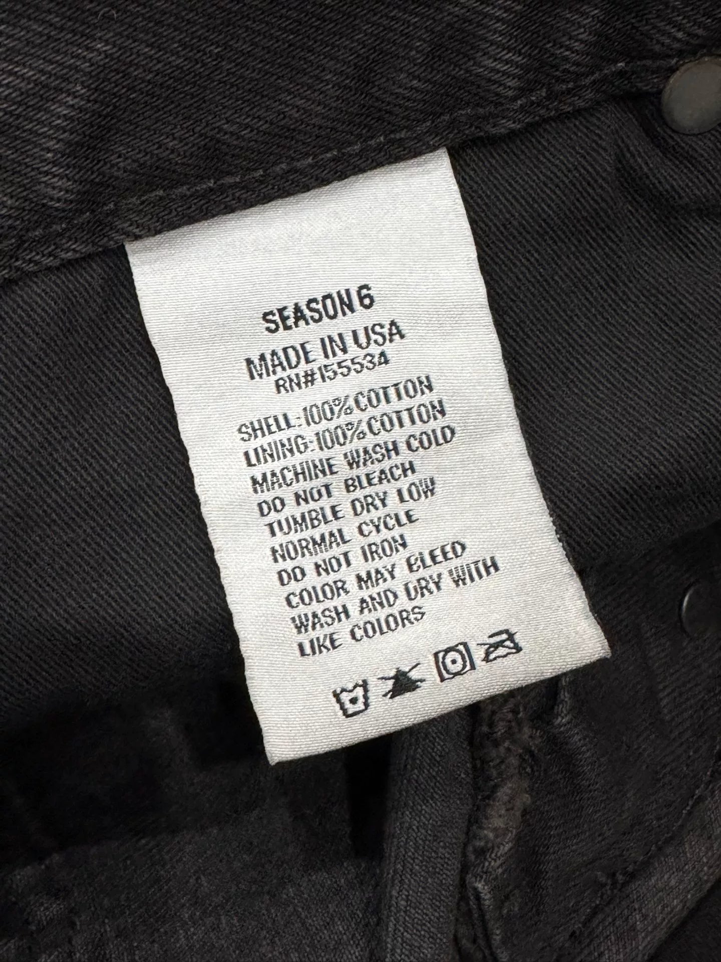 yeezy season 6 black gold denim jeans