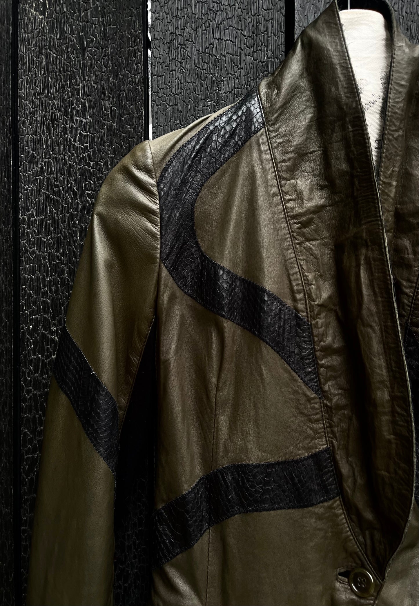 snake skin leather jacket
