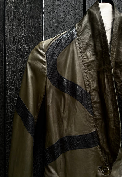 snake skin leather jacket