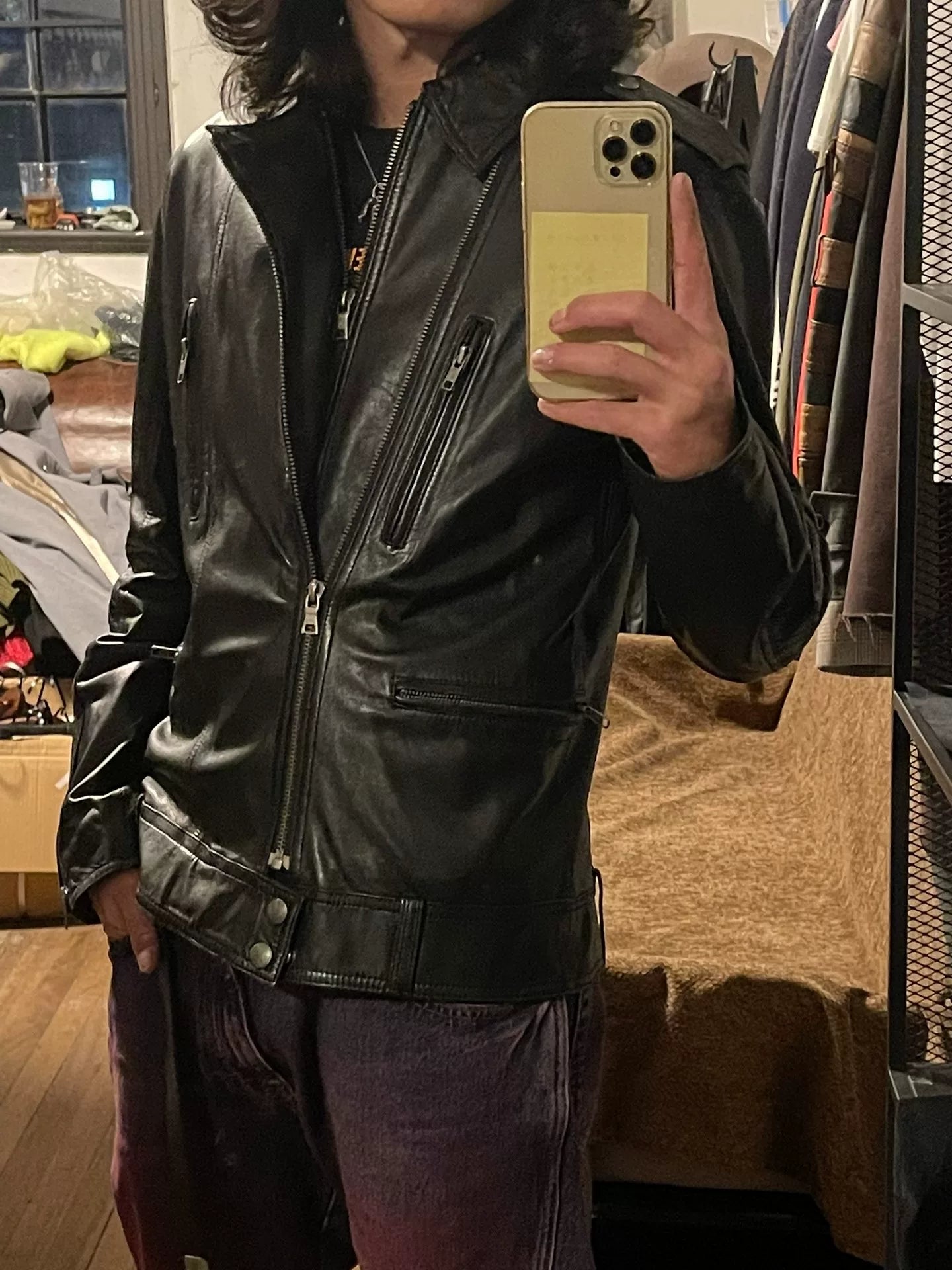 jean paul gaultier leather biker jacket