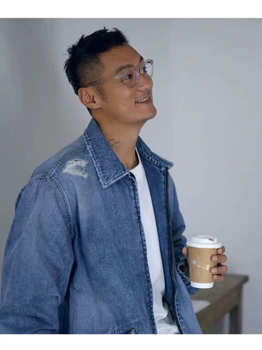 MADNESS 22SS Washed Distressed Denim Jacket