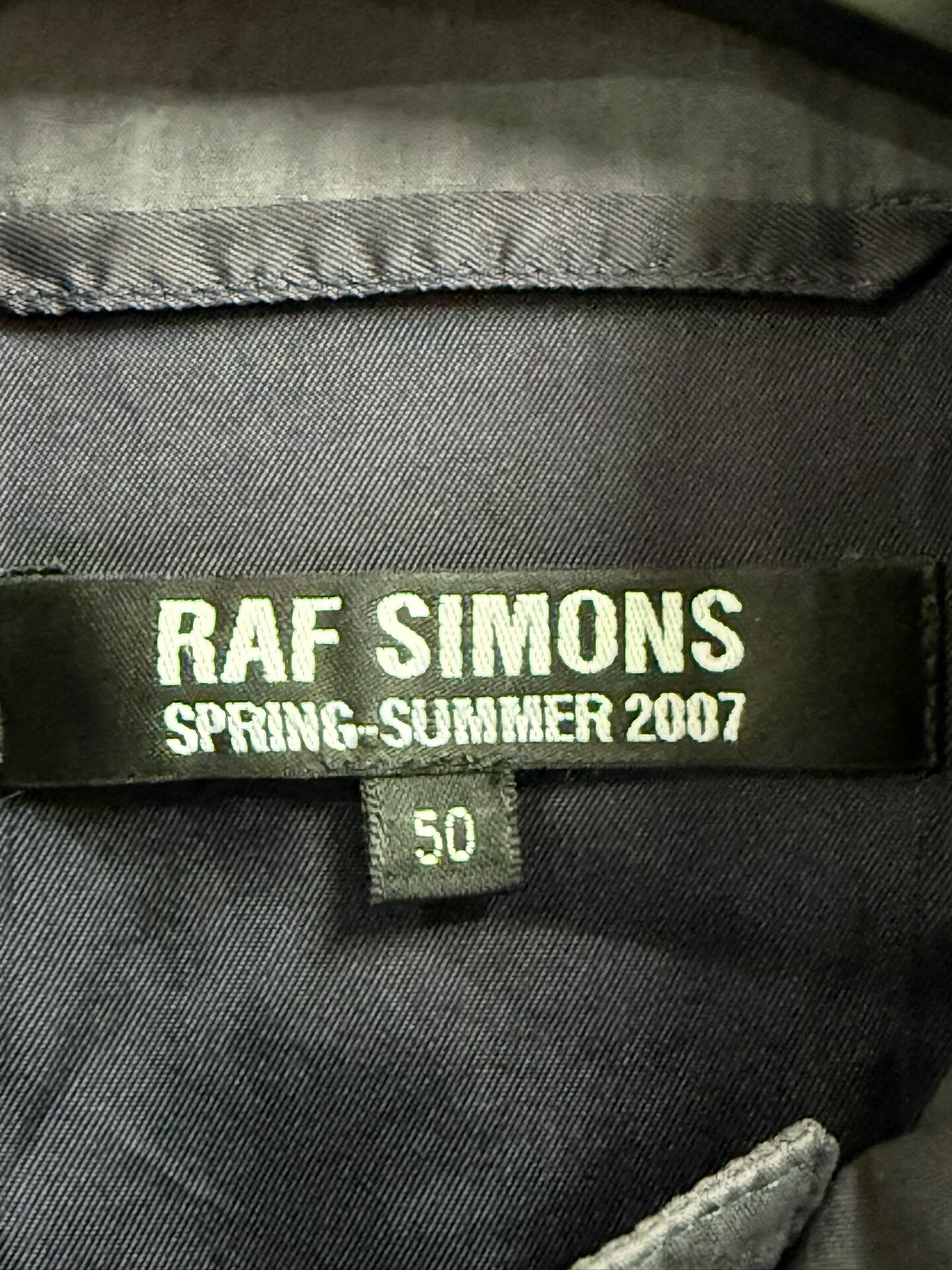 raf simons embroidered jacket with water wash