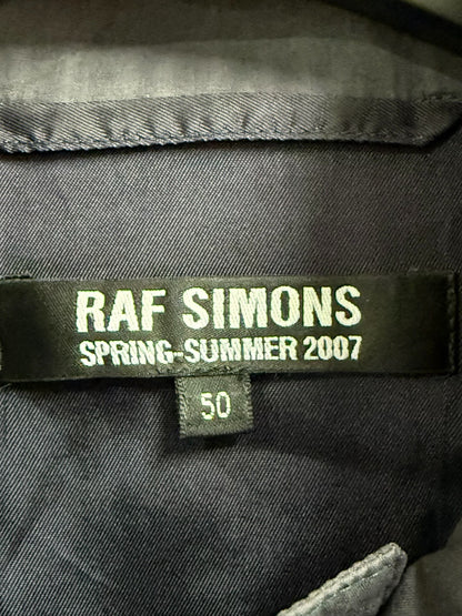 raf simons embroidered jacket with water wash