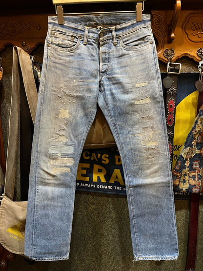 vintage distressed denim jeans by RRL